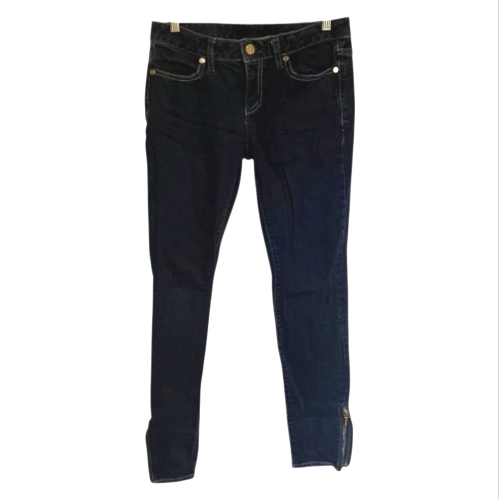 Tory Burch Dark Wash Cropped Slim Jeans